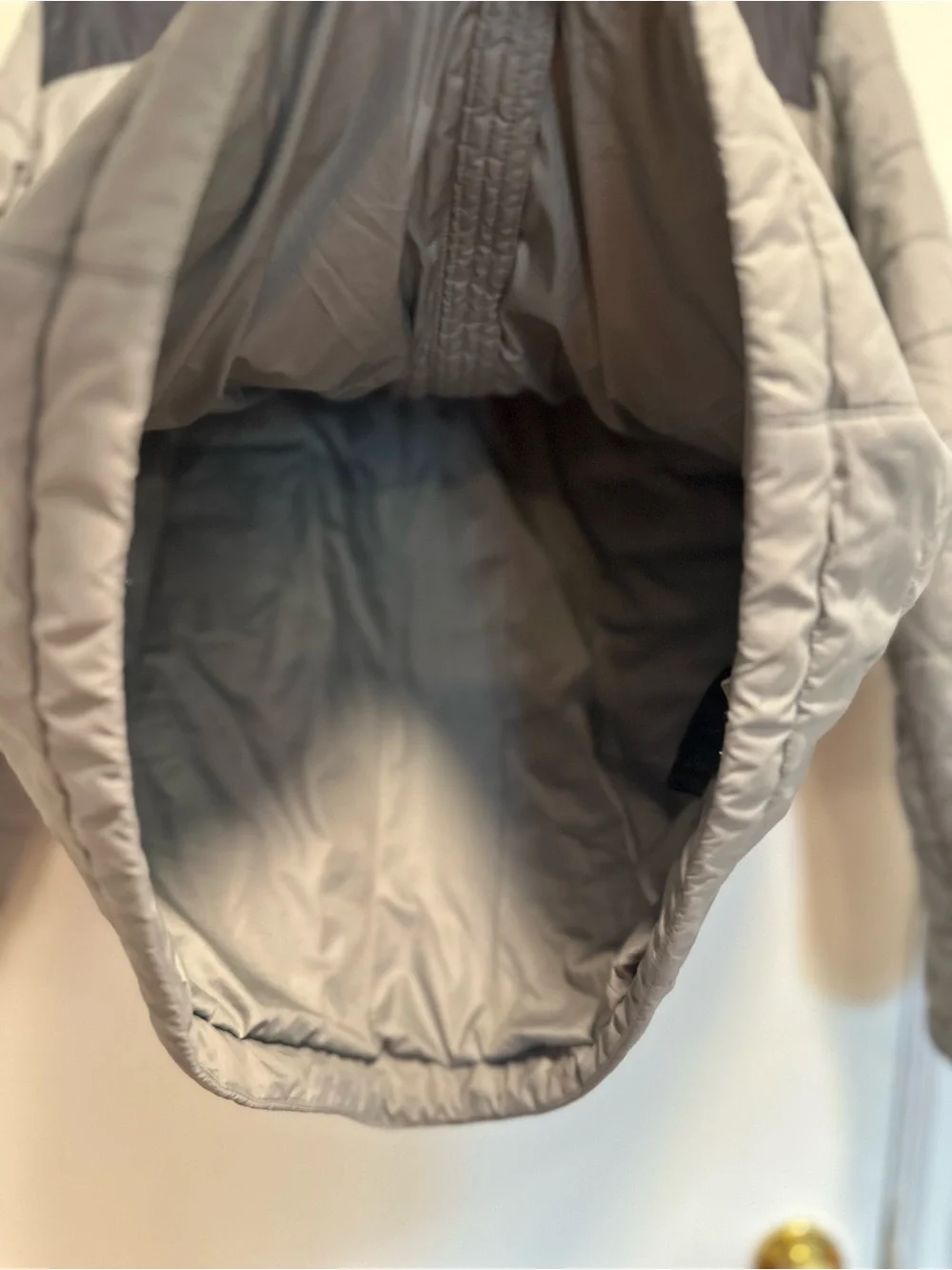 Marmot lightweight colorblock puffer jacket Sz:M gray black full-zip Outdoorsy.